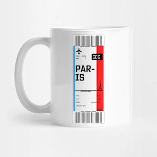 Boarding pass for Paris Mug